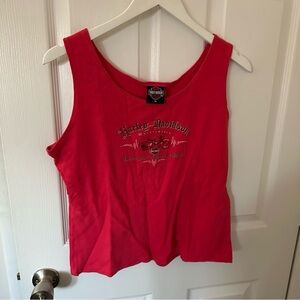Red Harley-Davidson Tank Top